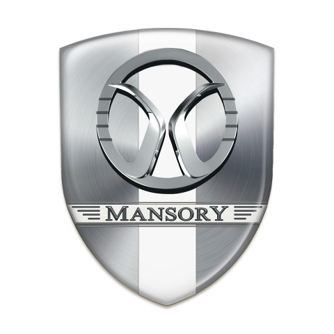 Mansory Emblem Interior Silver with White Band Decoration 