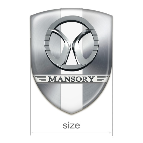 Mansory Emblem Interior Silver with White Band Decoration 
