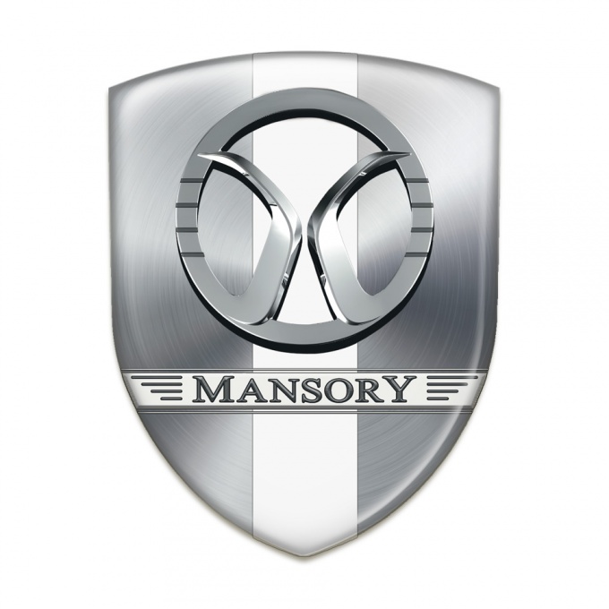 Mansory Emblem Interior Silver with White Band Decoration 