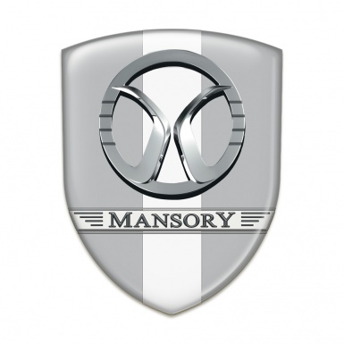 Mansory Tuning Badge Grey with White band Decoration 