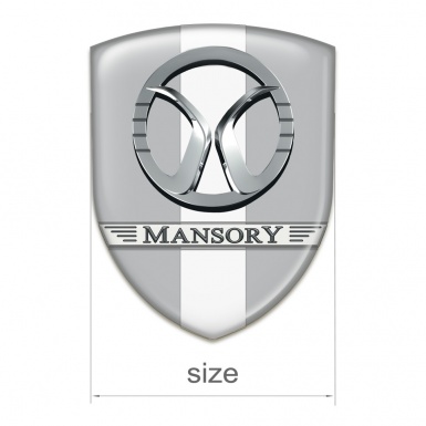 Mansory Tuning Badge Grey with White band Decoration 