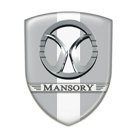 Mansory Tuning Badge Grey with White band Decoration 