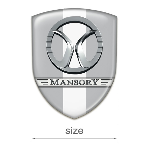 Mansory Tuning Badge Grey with White band Decoration 