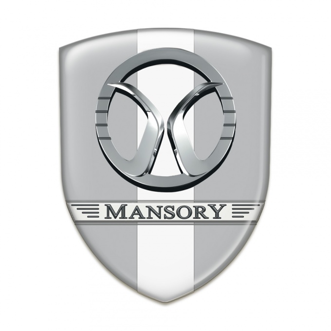 Mansory Tuning Badge Grey with White band Decoration 