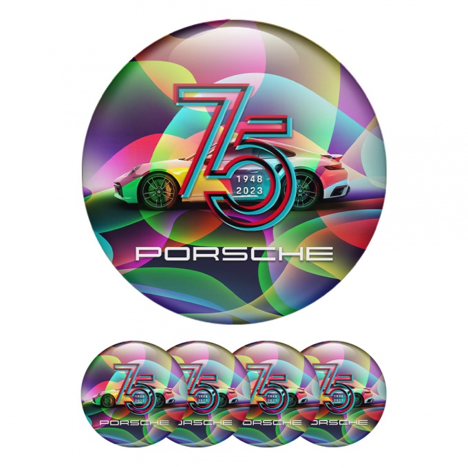 Porsche Carrera Silicone Stickers 75 years Multicolour Edition