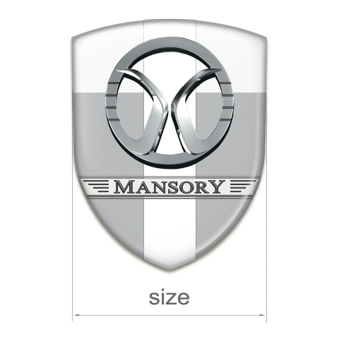 Mansory Silicone Shield Grey White with White Band Decoration 