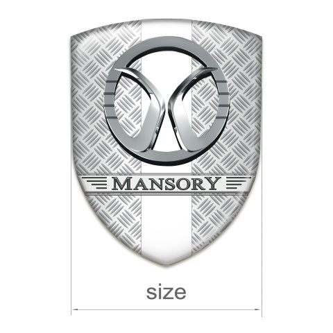 Mansory Logo Emblem Grid effect with White Band Decoration 