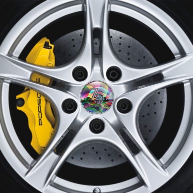 Porsche Carrera Silicone Stickers 75 years Multicolour Edition Black Logo