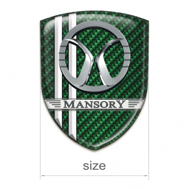 Mansory Car Accessories Badge Green carbon White Lines Decoration 