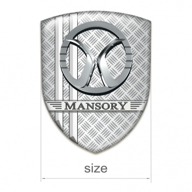 Mansory Car Interior Badge Grid Effect White Lines Decoration 