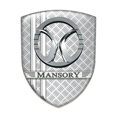 Mansory Car Interior Badge Grid Effect White Lines Decoration 