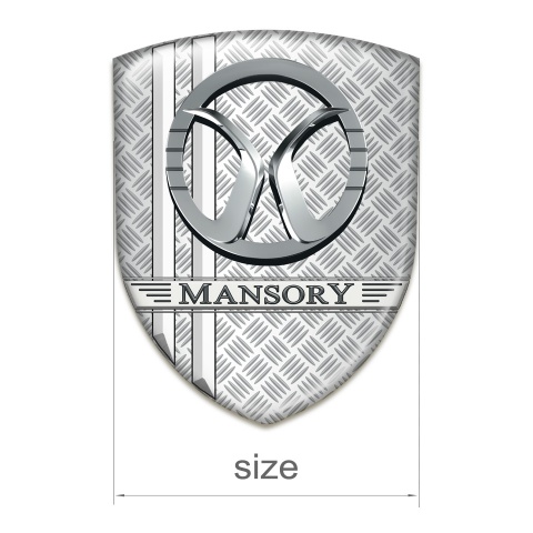 Mansory Car Interior Badge Grid Effect White Lines Decoration 