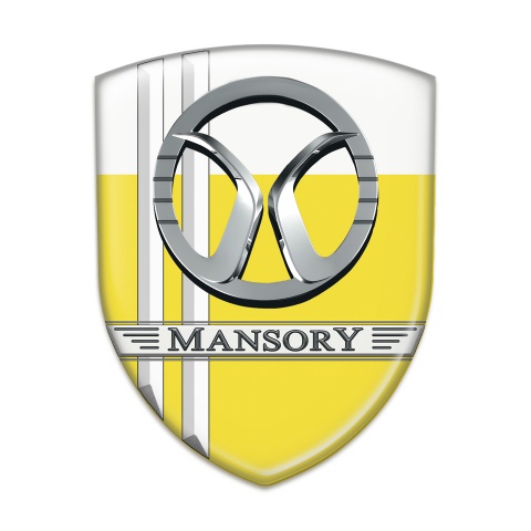 Mansory Silicone Shield Yellow White with White Lines Decoration 