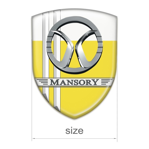 Mansory Silicone Shield Yellow White with White Lines Decoration 