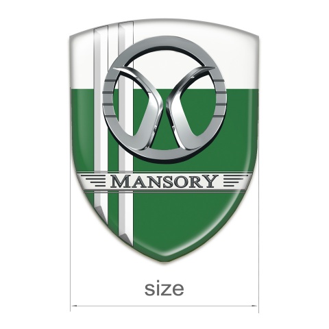 Mansory Logo Emblem Green White with White Lines Decoration 
