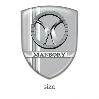 Mansory Resin Sticker Grey with White Lines Decoration 