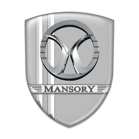 Mansory Resin Sticker Grey with White Lines Decoration 