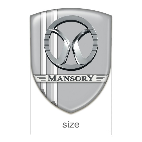 Mansory Resin Sticker Grey with White Lines Decoration 