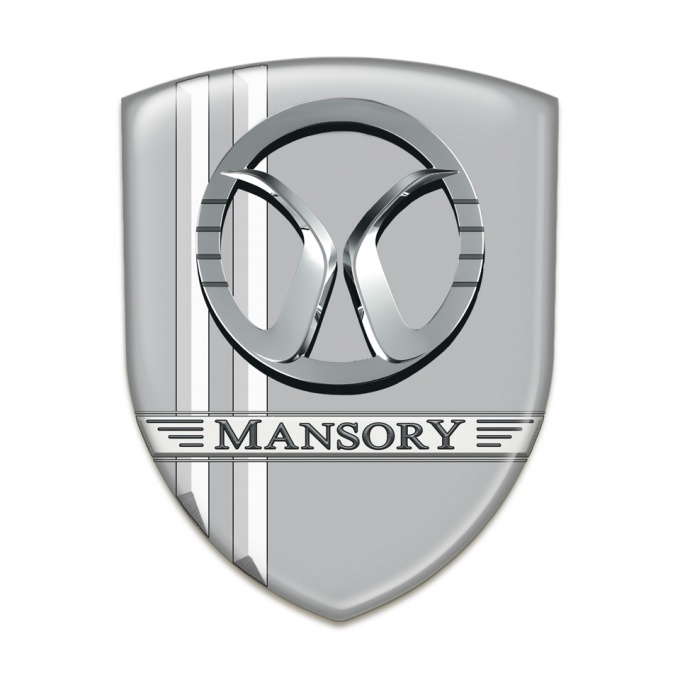 Mansory Resin Sticker Grey with White Lines Decoration 