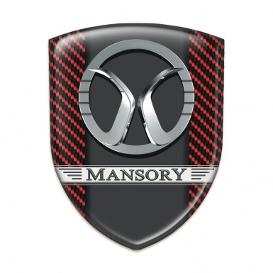 Mansory Car Accessories Badge Red Carbon Style 