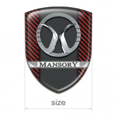 Mansory Car Accessories Badge Red Carbon Style 