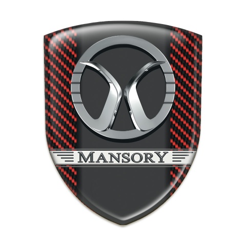 Mansory Car Accessories Badge Red Carbon Style 