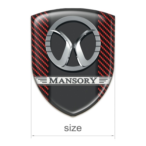 Mansory Car Accessories Badge Red Carbon Style 
