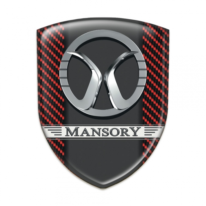 Mansory Car Accessories Badge Red Carbon Style 