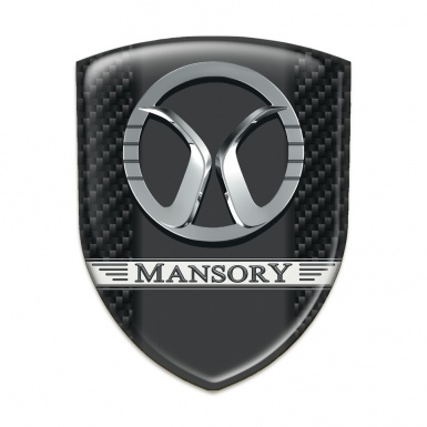 Mansory Self Adhesive Car logo Emblem dark Carbon Style 