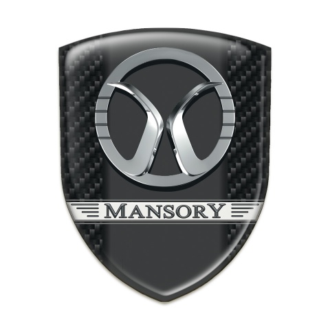 Mansory Self Adhesive Car logo Emblem dark Carbon Style 