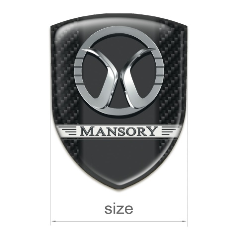 Mansory Self Adhesive Car logo Emblem dark Carbon Style 