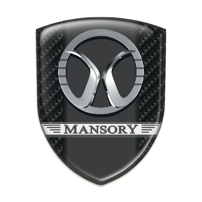 Mansory Self Adhesive Car logo Emblem dark Carbon Style 