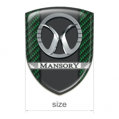 Mansory Car Interior Badge Green Carbon Style 