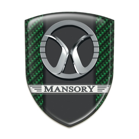 Mansory Car Interior Badge Green Carbon Style 