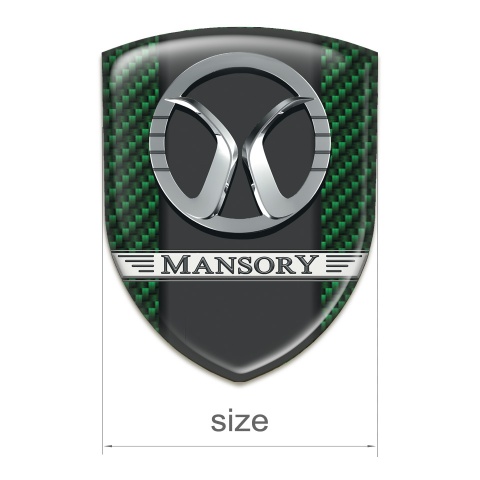 Mansory Car Interior Badge Green Carbon Style 