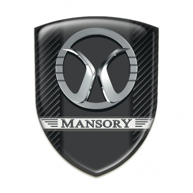 Mansory Silicone Car Decal Badge Black Fibers Style 