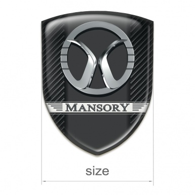 Mansory Silicone Car Decal Badge Black Fibers Style 