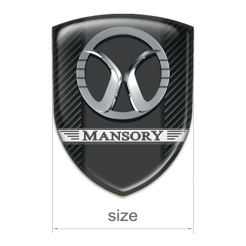 Mansory Silicone Car Decal Badge Black Fibers Style 