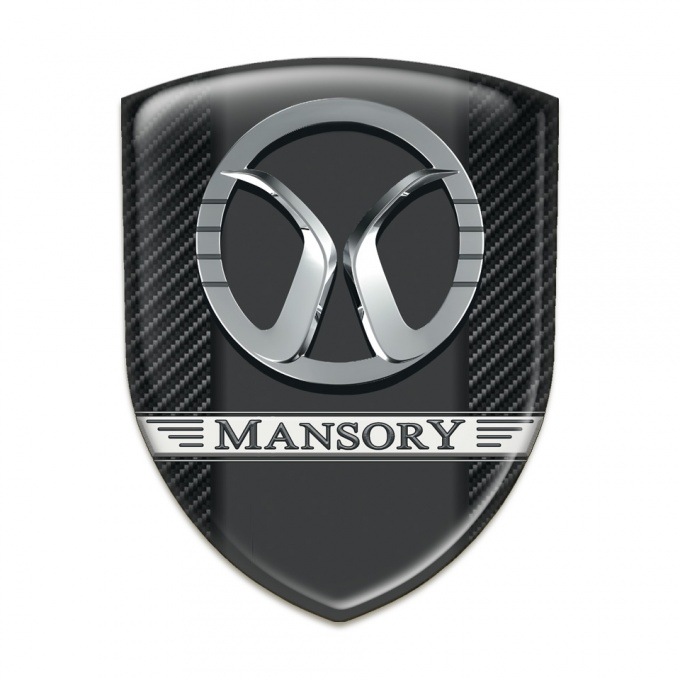 Mansory Silicone Car Decal Badge Black Fibers Style 