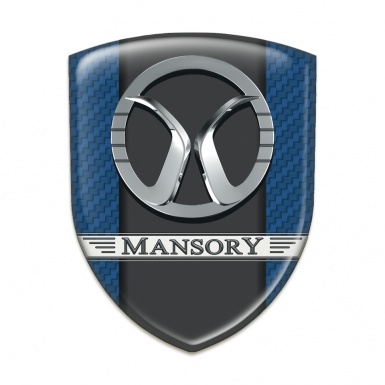 Mansory Auto Emblem Navy Blue Carbon Style 
