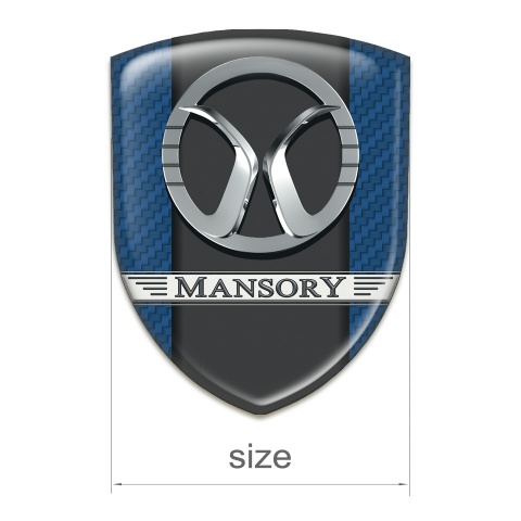 Mansory Auto Emblem Navy Blue Carbon Style 