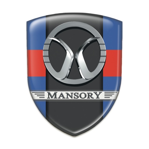 Mansory Emblem Exterior Blue with Red Band Style 