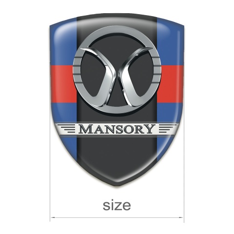 Mansory Emblem Exterior Blue with Red Band Style 