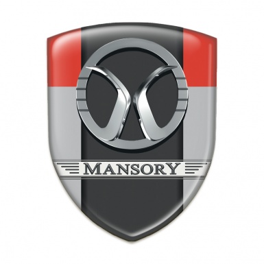 Mansory Tuning Badge Grey Red Print 