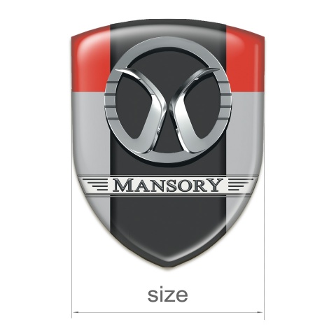 Mansory Tuning Badge Grey Red Print 