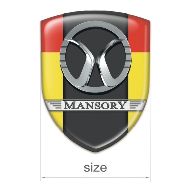 Mansory Self Adhesive Car logo Emblem Yellow Red Print 