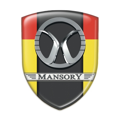 Mansory Self Adhesive Car logo Emblem Yellow Red Print 