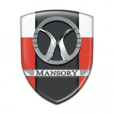 Mansory Silicone Badge Red White Print 