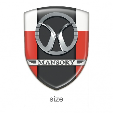 Mansory Silicone Badge Red White Print 