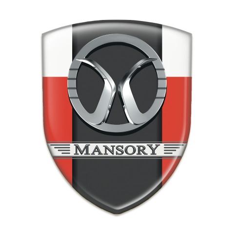 Mansory Silicone Badge Red White Print 